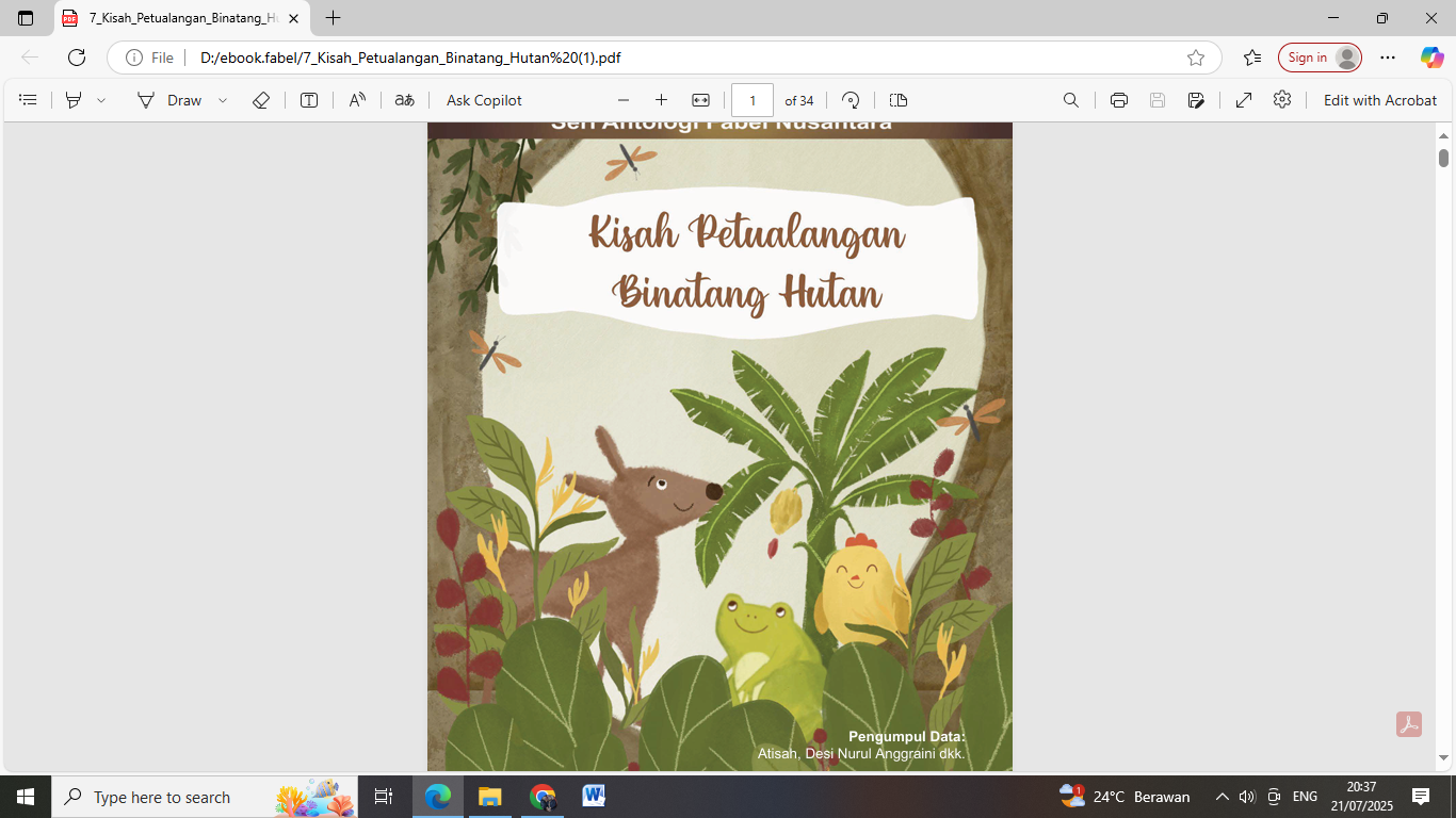 Kisah Petualangan Binatang Hutan